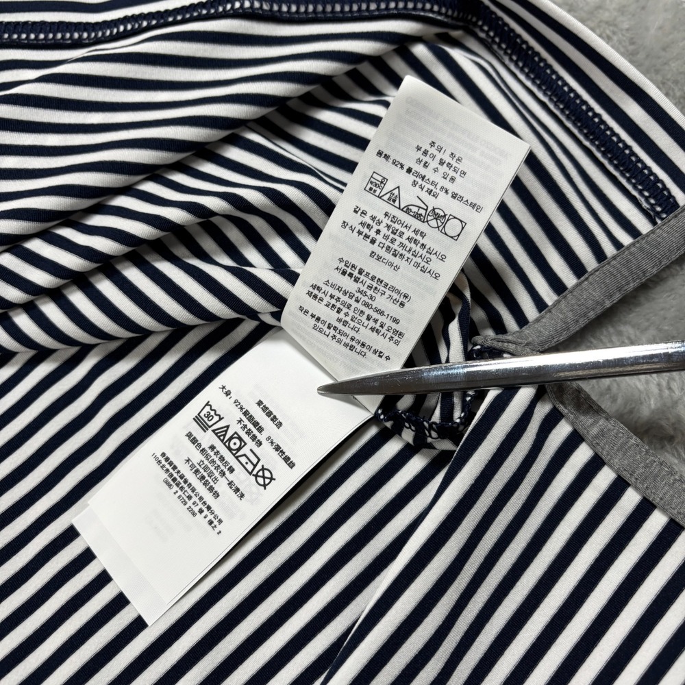 Ralph Lauren RLX Polo Shirt Mens Large Black White Striped Wicking Performance - Picture 8 of 12